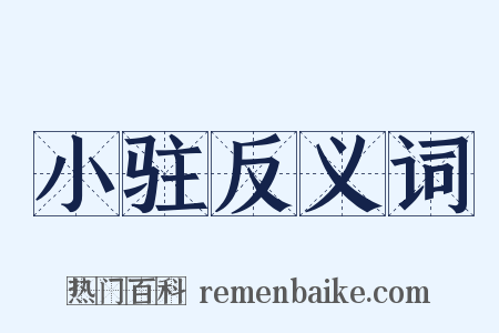 小驻反义词是什么意思的图片